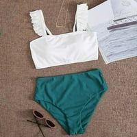 Ženska bikini pune boje set kupaći kostim dva - kupaće kostimi za žene odjeću za plažu
