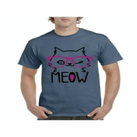MMF - Muška majica kratki rukav, do muškaraca veličine 5xl - meow slatka mačka mačja