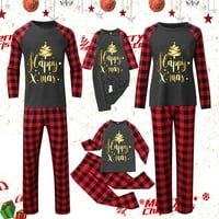 Coopserbil setovi Obiteljski božićni podudarni setovi Print Muške pidžame Velvet Family Božić Padžamas
