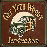 Moore - Woody service metalni limenki znak 16 W 12.5 H 16x13