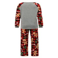 SDGHG Usklađivanje obiteljske božićne pidžame, slovo s dugim rukavima Raglan vrhovi + Crtani hlače