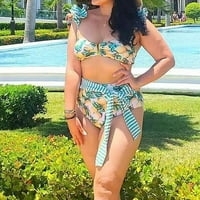 Flash Picks ženski bikini kupaći kostim ljetni modni ugodni odjevnici za djevojčice Havajski tropsko