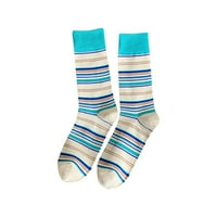 Yinguo Ženske pruge kontrastne boje sa vintage prugastom čarape Midtube