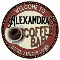 Alexandra's kafe bar okrugli metalni znak Kuhinjska soba Zidni dekor 100140041398