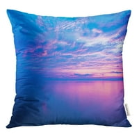 Plavo more i pomicanje refleksije sunčeve svjetlosti bijele pješčane plaže bacaju jastučnicu za jastuku