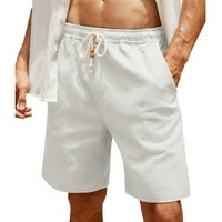 Bacock muške kratke hlače muške šorc pamuk čipke velike džepove casual hlače hlače bijele boje
