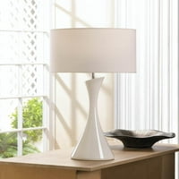 Uglađena modernom bijelom stolnom lampom