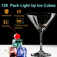 LED svjetlo vodootporne kocke za ledenje za piće koje mijenjaju boje treperi sjaj u tamnu za bar za piće za piće za piće za vjenčanje za vjenčanje za vjenčanje ukras bazena