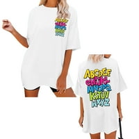 Youmylove Ženska modna košulja Summer kratkih rukava Slobodna majica Grafička majica Modna zabavna majica