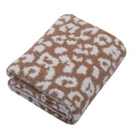Divlje leopard baca meka pokrivač super mekani ugodni kabel plišane pokrivače za kauč za kauč na razvlačenje