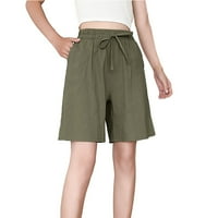 Ženske hlače Trendy vučni zvecke kratke hlače Elastični struk trčanje kratke hlače sa džepovima široka