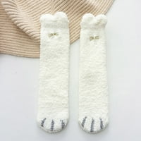 Čarape za žene 1parat jesen zima zadebljanje životinjske koralne baršunaste tople cijevi djevojke čarape