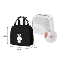 Anime Bunny Girls ruksaci za djecu 6-8, s torbom za ručak, olovkom, pilić medvjeda privjesak za avokado,