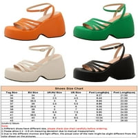 Tenmi Dame Platform Sandal Beach Haljina cipele Summer Wedge Sandale gležnjače visoke potpetice Žene