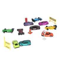 Mini auto igračke, slatka 1: ljestvici trkački automobili igračke za ruptofroizgled živopisan izgled legura kognicije za ukrašavanje polica za uređenje doma