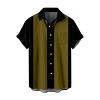 Muško ljetno casual print plus size majica kratki rukav isključite košulju ogrlice