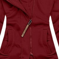 Jakne za žene kaput jakne za šivanje kapuljača kaputica kaput s tankim jaknom sa zatvaračem kaputice
