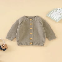 Amuver za dječji kardigan Džemper Ležerne prilike pune boje toplo gumb dolje pletena jakna odjeća za