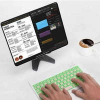 U lagana ergonomska tastatura sa pozadinskim RGB svjetlom, višestrukim tankom punjivom tastaturom Bluetooth