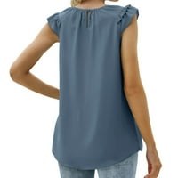 Majice miayilima za žene ljetni vrhovi tenka za bluze bez rukava, ruffle elegantni vrh