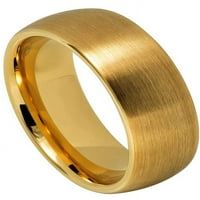 Muškarci Žene Volfram Carbide Vjenčani prsten Comfort Fit Dobili Classic Style Četkica Zlatni ton volfram