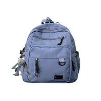 Sanviglor tinejdžer ruksak za torbu protiv krađe vodootporni ruksack top ručke djevojke knjige Više džepova velikog kapaciteta pokrivač rolne unise plava torba + privjesak ništa
