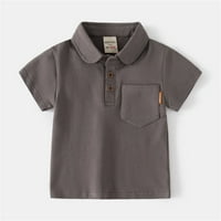 Rovga Toddler Boy Tee Tops Kids Child Baby Majica Solid kratkih rukava džepna majica za bluze za bluze