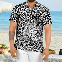 HUMPA majice za muškarce proljeće ljeto casual cvjetno plaža tropsko casual gumb niz majice kratkih
