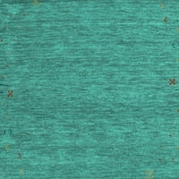 Ahgly Company Indoreni pravokutnik Sažetak tirkizne plave suvremene prostirke savremene površine, 4 '6'