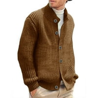 Muška zimska modna gumba Solid Color Course Cruse pleteni džemper