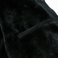 Ženski kaputi zimi Zima srednjeg duljine patentnog kardigana s kapuljačom plus fleece muški pamučni