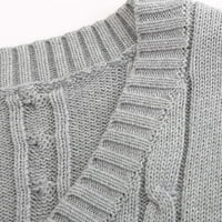 Odeerbi džemper prsluk za muškarce Knit V-izrez džemper prsluk školski uniformni pulover pamuk ležerne