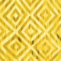 Ahgly Company Machine Persible Enoorngle Rectougle Southwestern žuti okrugli državni prostirke, 6 '9