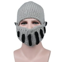 Roman Gladiator Knight priručnik pletiva kapa zimske maske Cap unise topli modni kaki
