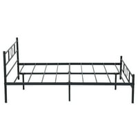 Nameštaj 12.6 platforma metalni krevet s ležajem ispod skladišta kreveta, pune veličine, crna