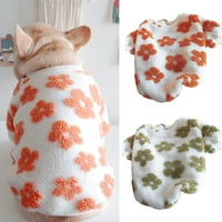 Plišani pas plus veličina dva pulover za dva noga cvjetni ispis meka zbir za kućne ljubimce za svakodnevno