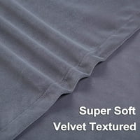 AVAMO 1 2 Velvet Curtains Blackout Poluof Prozor Džep za zavjese Solid Color Drapes Suzright Thermal