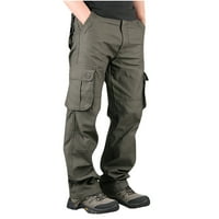TKLpehg muške hlače Ležerne duge hlače Modna čvrsta boja udobne plus veličine Čisti pamučni višestruki