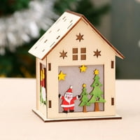Heiheiup poklon ukras ukras kuća prozor DIY božićni drveni svjetlosni ukras ukras i viseći ukras