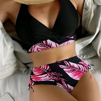 Kupaći kostimi Bikini Hawaiian Cvet Print Beach Beachwear Modni bikini setovi kupaći kostim za žene