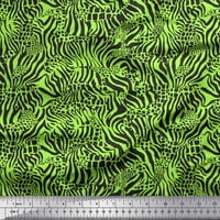 Soimoi zelena pamučna kambrična tkanina Leopard i divlja životinja kože kože tkanina sa dvorištem široko