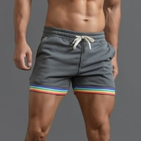 Muške kratke hlače Muške ljetne čvrste boje duge hlače džepne crtanje labavih ležernih sportskih sportskih