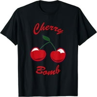 Cool Cherry Bomb. 70-ih 80-ih 90-ih voća retro majica crna 2x-velika