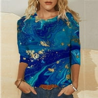 Ženska majica casual tiskani grafički grafički preveliki pulover Ležerne prilike labavih rukava