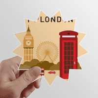 Love London UK Pošta Zastava zastava Mark Sun Vinil naljepnica za prtljag Graffiti cvijeće naljepnica