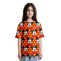 Mickey Mouse & Friends Funny grafički grafički vrat majica za djevojčice dječake odrasli, lični mocik