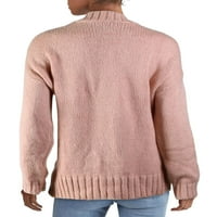 Francuska veza Ženska rebrasta pletena Crewneck pulover džemper siva veličina m