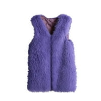 Dolkfu ženska zimska jakna Ženska modna srednja dužina FAU krzno prsluk toplo ženski vrpci za kaput