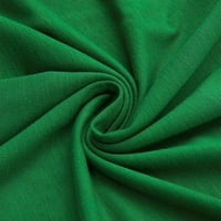 Ispod $ plus veličine za žene dugih rukava labav pulover bluze Halter čvrste ženske majice zeleno m