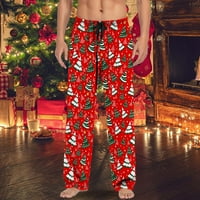 Casual pantalone za muškarce božićne casual pantalone Padžama hlače sa crtežom i džepovima Božićni poklon